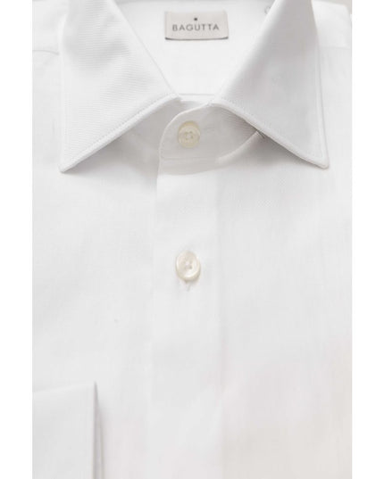 Bagutta White Cotton Men Shirt