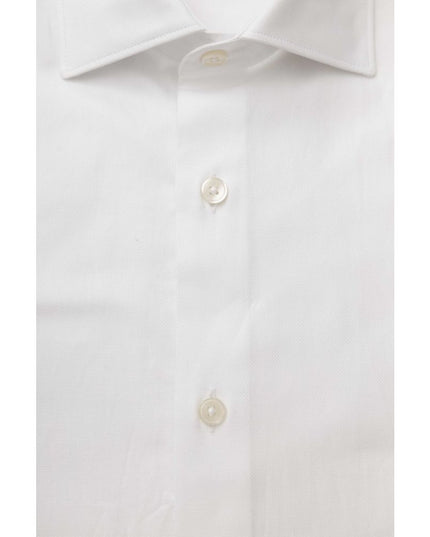 Bagutta White Cotton Men Shirt