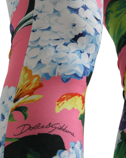 Dolce & Gabbana Multicolor Floral High Waist Leggings Pants