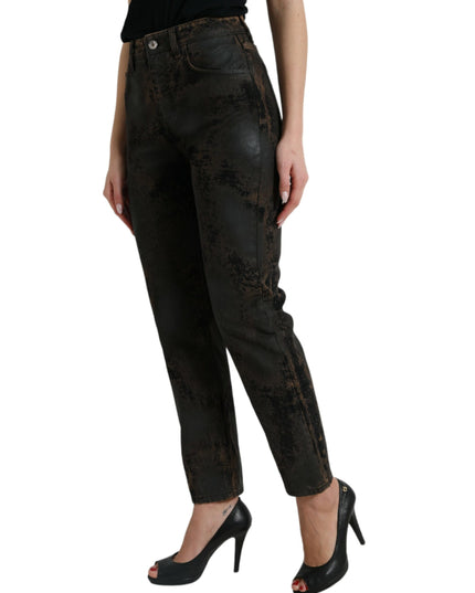 Dolce & Gabbana Brown BOYFRIEND Mid Waist Cotton Denim Jeans