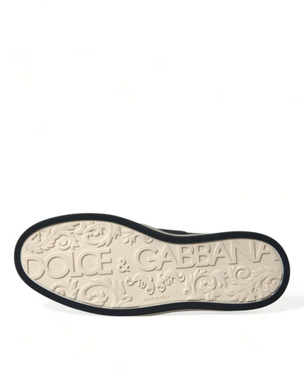 Dolce & Gabbana Black Croc Exotic Leather Sneakers Shoes