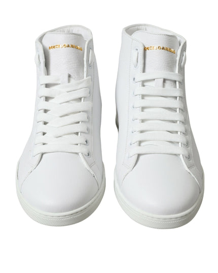 Dolce & Gabbana White Saint Tropez High Top Men Sneakers Shoes