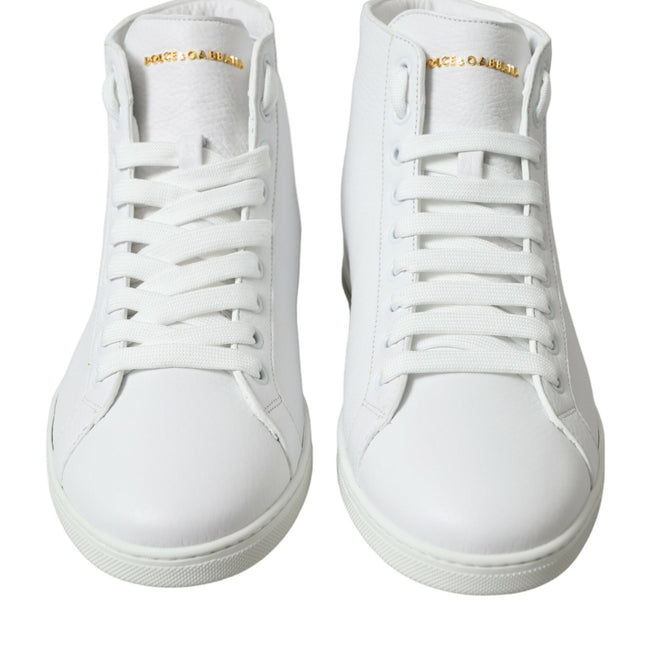 Dolce & Gabbana White Saint Tropez High Top Men Sneakers Shoes
