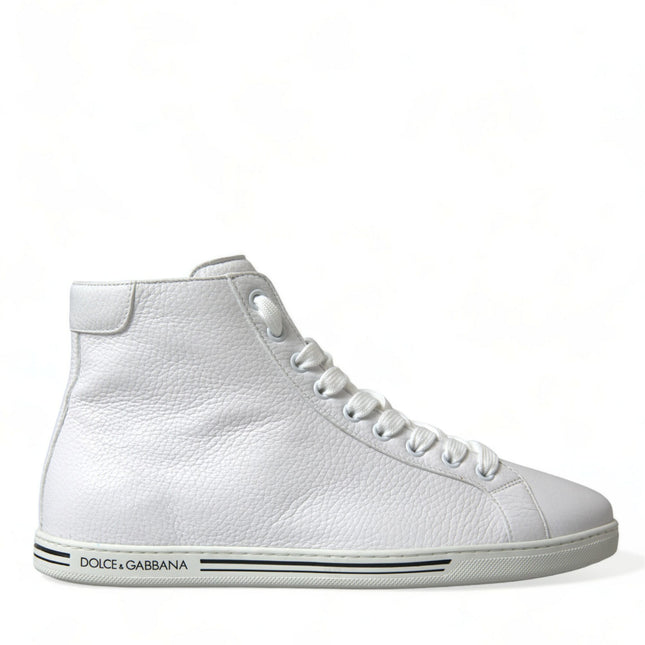Dolce & Gabbana White Saint Tropez High Top Men Sneakers Shoes