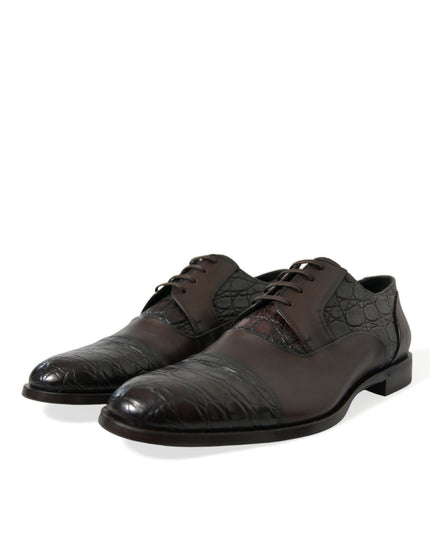 Dolce & Gabbana Brown Exotic Leather Formal Men Dress Shoes