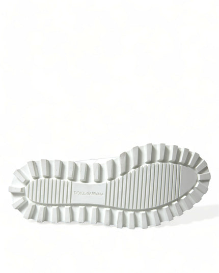 Dolce & Gabbana White Vulcano Trekking Ankle Boots Shoes