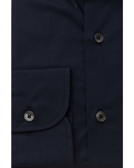 Bagutta Blue Cotton Men's Slim Shirt