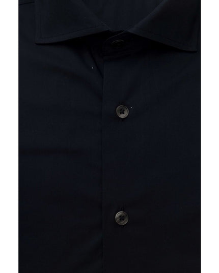 Bagutta Blue Cotton Men's Slim Shirt