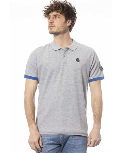 Invicta Gray Cotton Men Polo Shirt