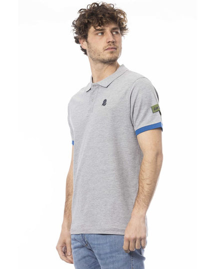 Invicta Gray Cotton Men Polo Shirt