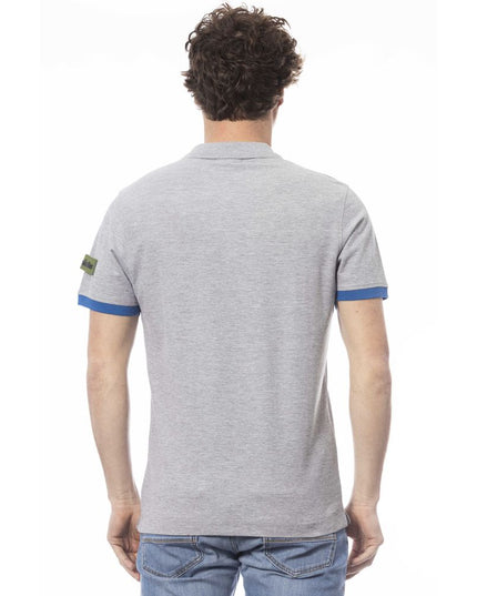 Invicta Gray Cotton Men Polo Shirt