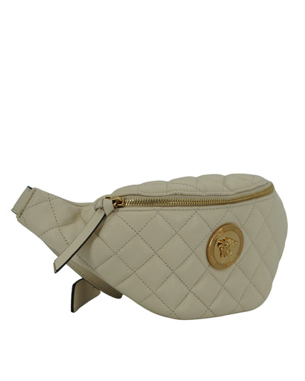 Versace White Lamb Leather Belt Bag