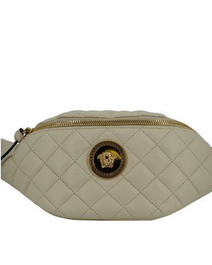 Versace White Lamb Leather Belt Bag