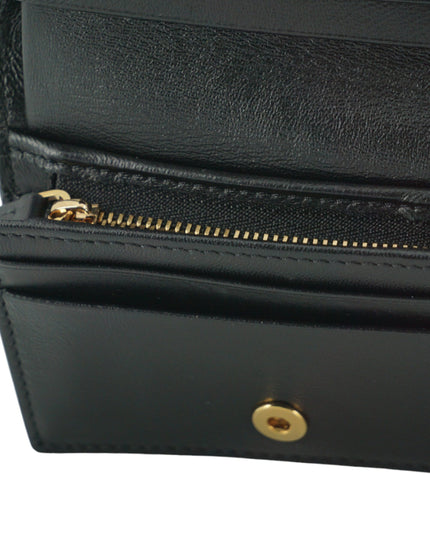 Versace Brown Calf Leather Compact Wallet