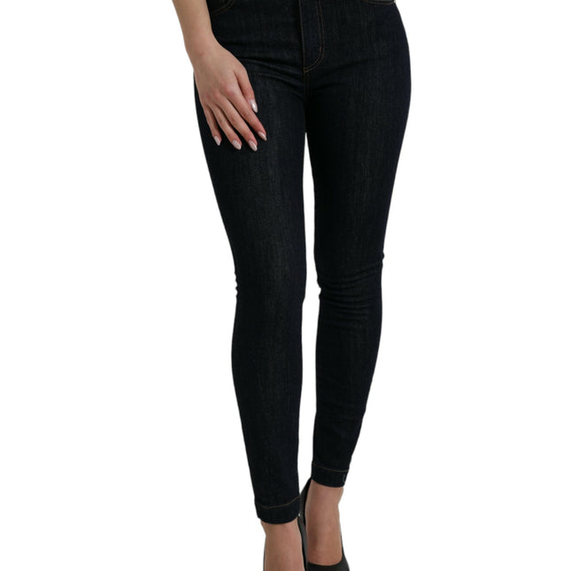 Dolce & Gabbana Blue Cotton Stretch Denim Skinny Jeans