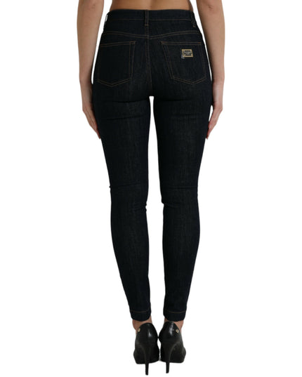 Dolce & Gabbana Blue Cotton Stretch Denim Skinny Jeans