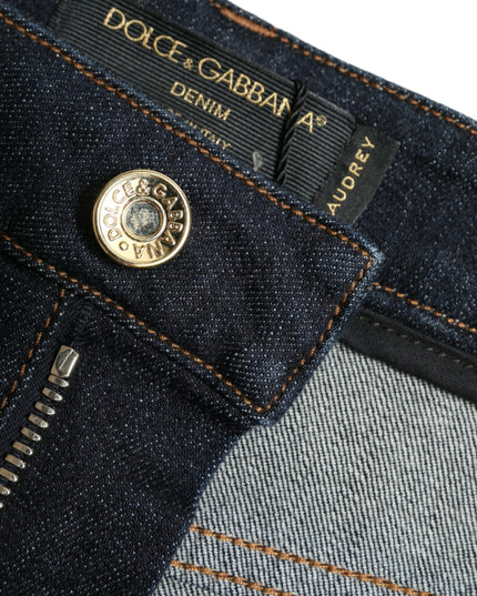 Dolce & Gabbana Blue Cotton Stretch Denim Skinny Jeans