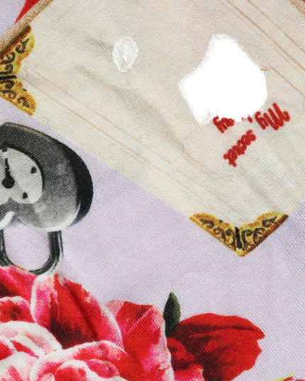 Dolce & Gabbana Multicolor Floral Padlock Butterfly Tank Top