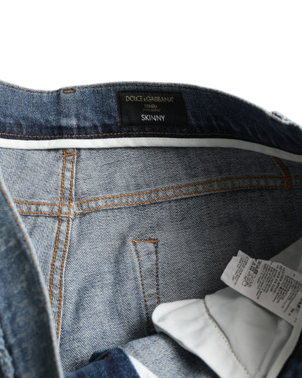 Dolce & Gabbana Blue Washed Skinny Cotton Stretch Denim Jeans