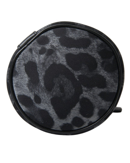Dolce & Gabbana Black Leopard Round Slim Tote Bottle Cage Bag