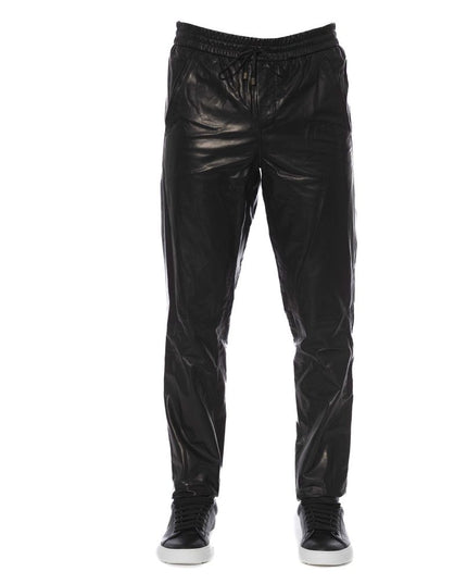 Trussardi Black Lamb Leather Pant
