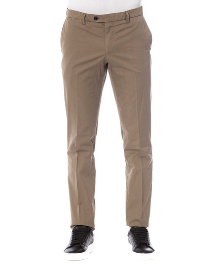 Trussardi Brown Cotton Men Trouser