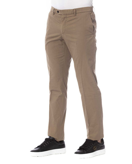 Trussardi Brown Cotton Men Trouser