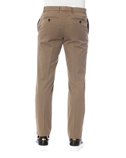 Trussardi Brown Cotton Men Trouser