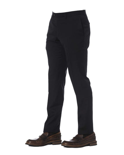 Trussardi Black Virgin Wool Men Pant