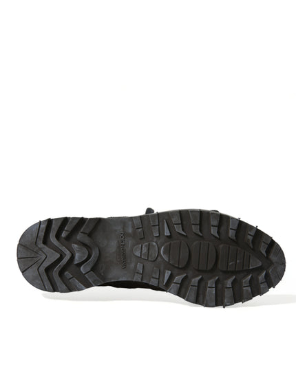 Dolce & Gabbana Black Leather Strap Men Ankle Boots Shoes
