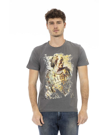 Trussardi Action Gray Cotton Men T-Shirt
