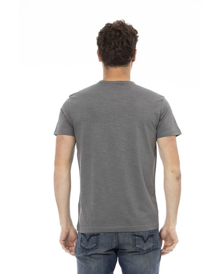 Trussardi Action Gray Cotton Men T-Shirt