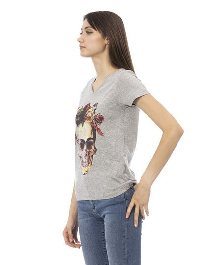 Trussardi Action Gray Cotton Women Top