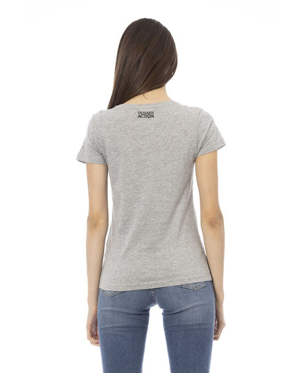 Trussardi Action Gray Cotton Women Top