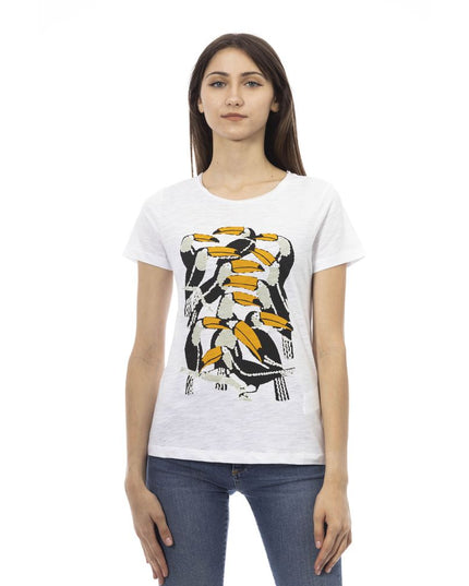 Trussardi Action White Cotton Women T-Shirt