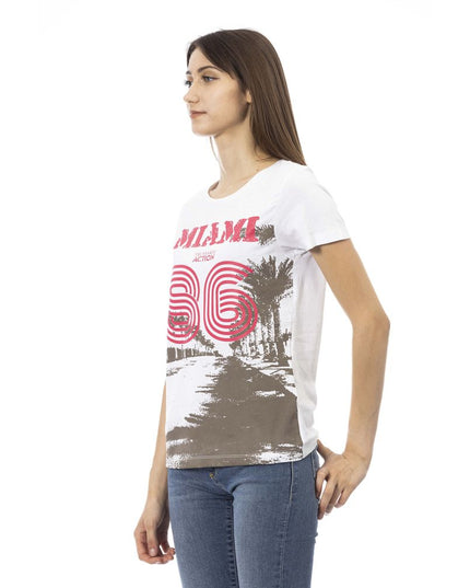 Trussardi Action White Cotton Women T-Shirt