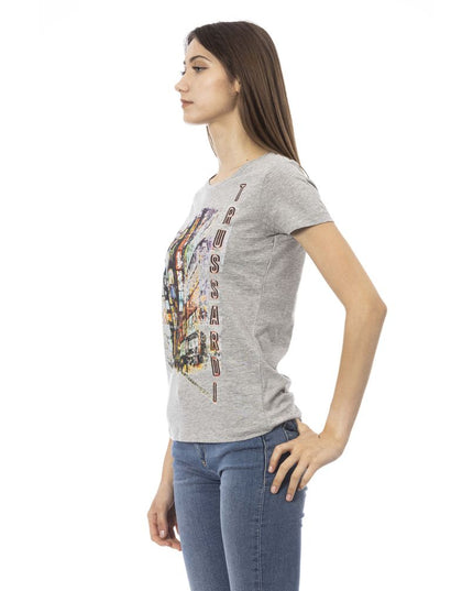 Trussardi Action Gray Cotton Women T-Shirt