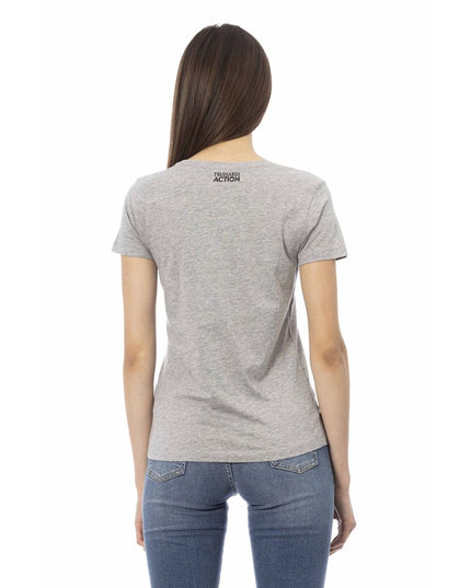Trussardi Action Gray Cotton Women T-Shirt