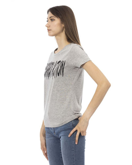Trussardi Action Gray Cotton Women T-Shirt