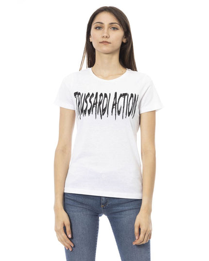 Trussardi Action White Cotton Women T-Shirt