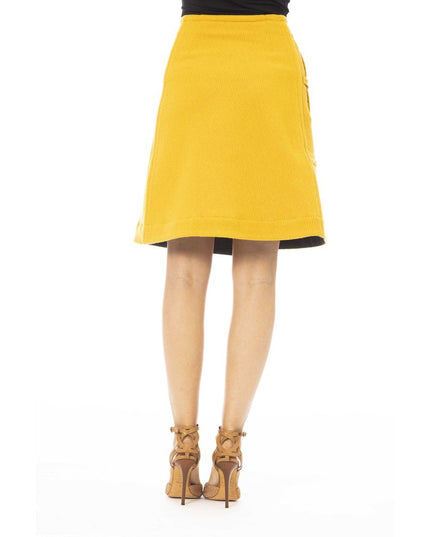 Jacob Cohen Yellow Wool Women Skirt