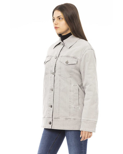 Jacob Cohen Gray Cotton Women Jacket