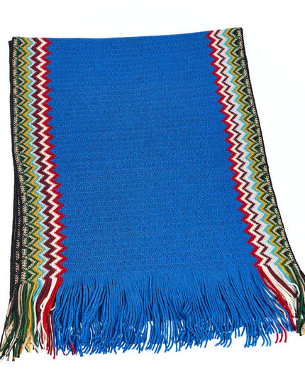 Missoni Blue Wool Men Scarf