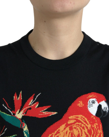 Dolce & Gabbana Black Jungle Crew Neck Sleeveless Tank Top