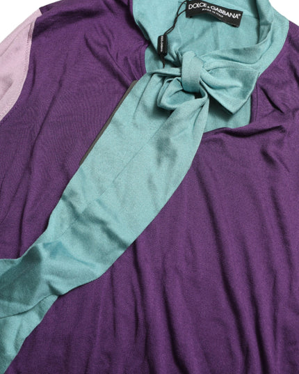 Dolce & Gabbana Multicolor Bow Fastening Pullover Sweater