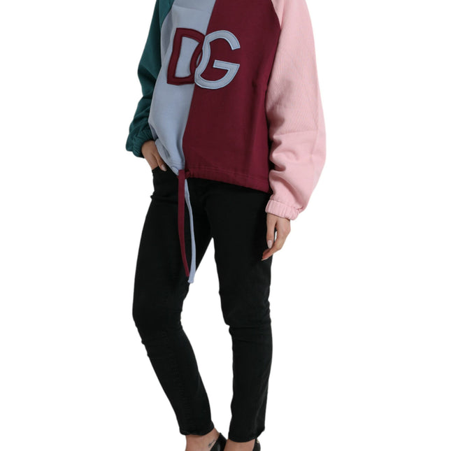 Dolce & Gabbana Multicolor Cotton Crewneck Pullover Sweater