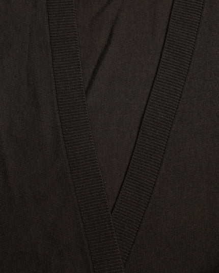 Dolce & Gabbana Black Wool V-neck Crossed Cardigan Sweater