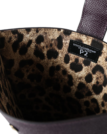 Dolce & Gabbana Dark Brown Leather Logo Plaque Cover Sleeve Tablet Case