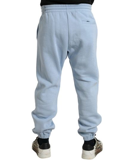 Dolce & Gabbana Light Blue Cotton Sweatpants Men Jogger Pants