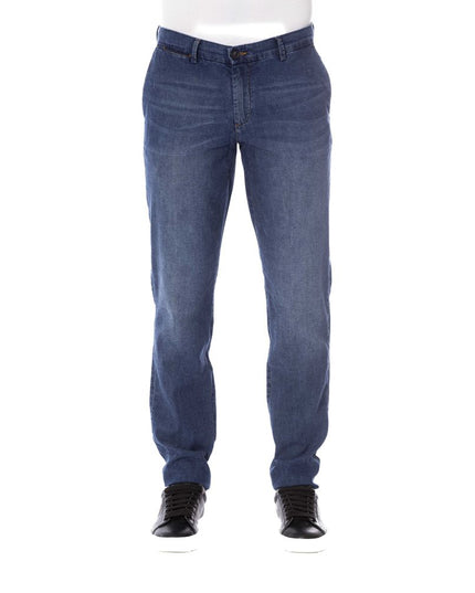Trussardi Jeans Blue Cotton Men Jeans